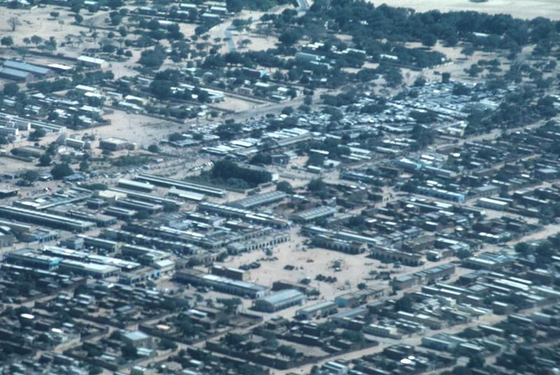 Out in the far west: Nyala, with its own civic plaza.