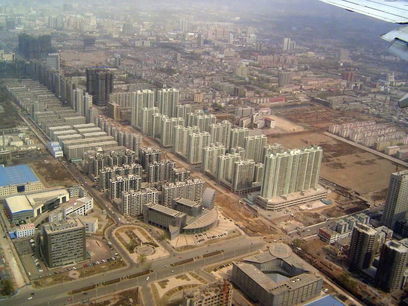 Not only is this a place of high-rises, it's a place where high-rises grow in thickets or, in that ugly word, complexes. You can see at leas