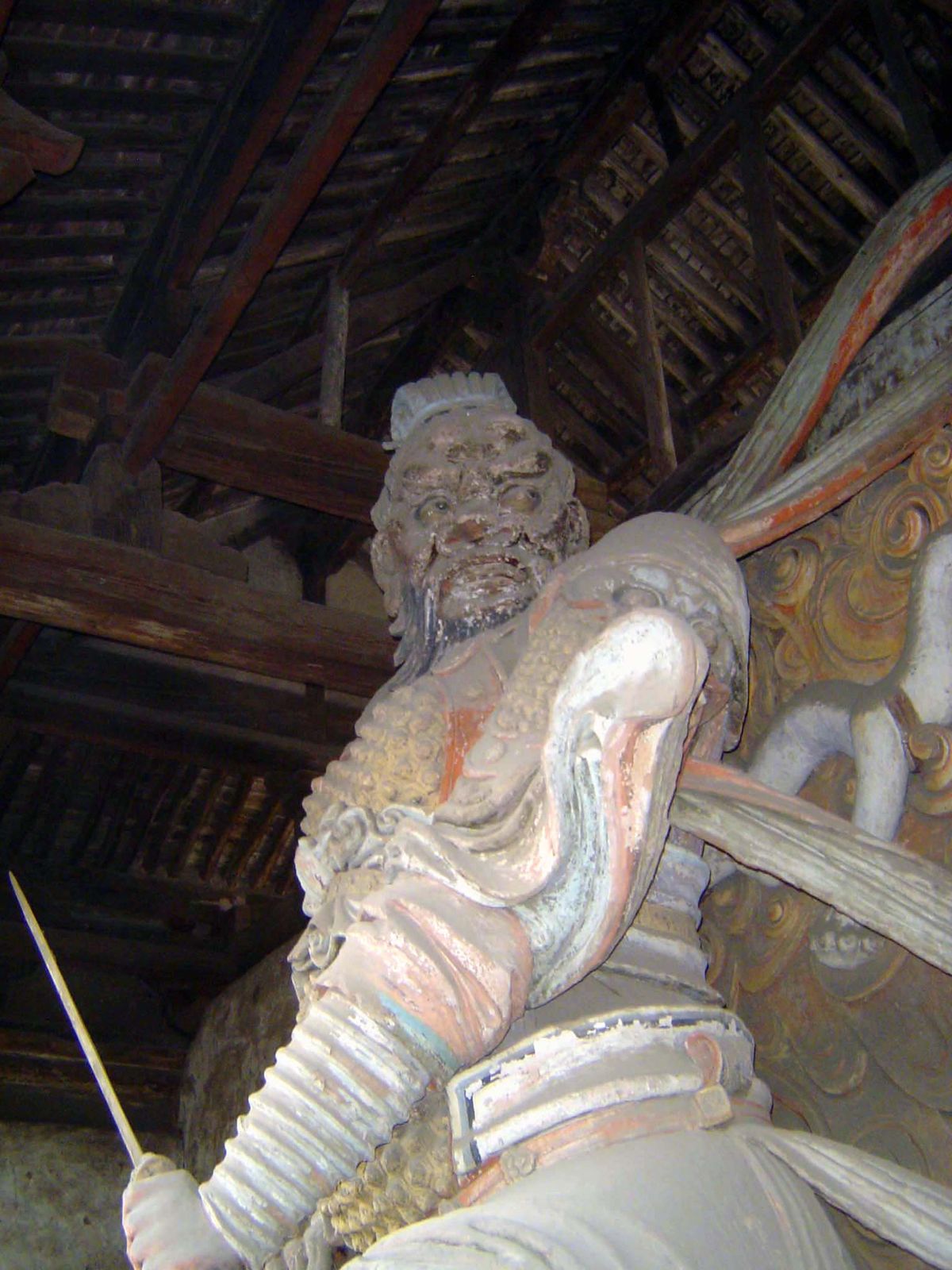 Closeup of the god of the blue dragon.
