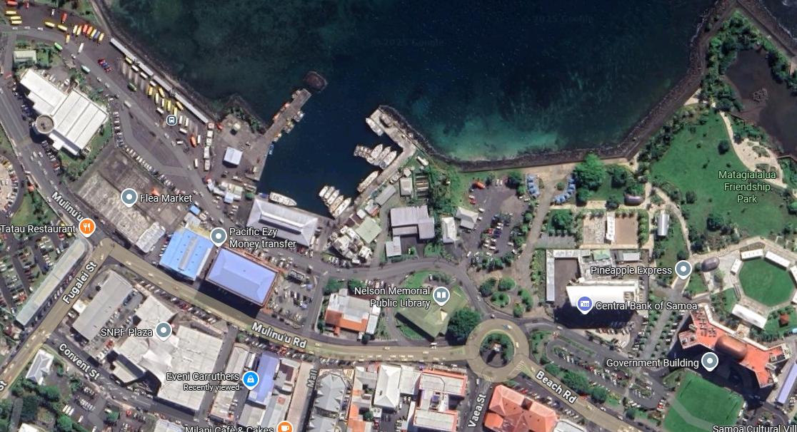 We'll head from the wharf to the traffic circle.