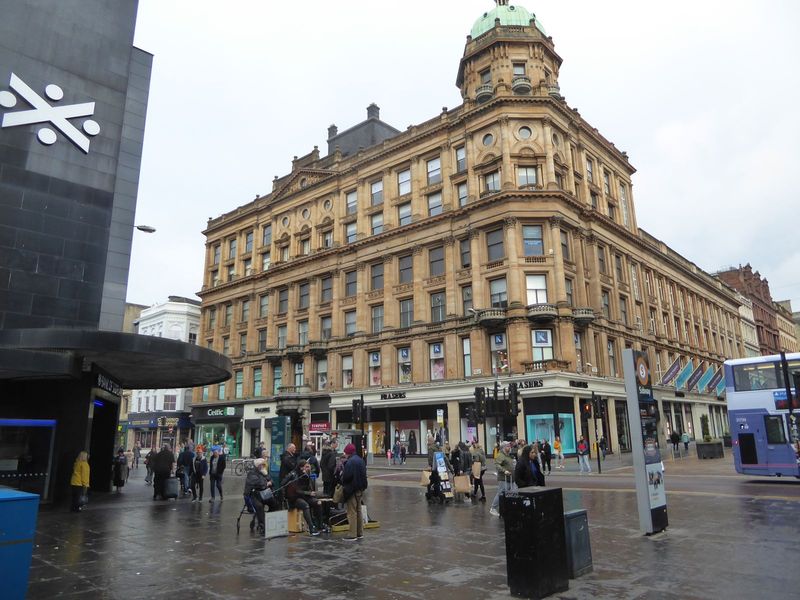 We haven't moved, only turned to take a look at Fraser's, a department store. We'll come back and look at it more later, but for now just no