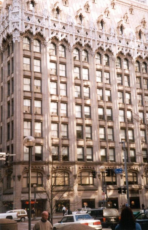 A cathedral of commerce, on the other hands, needs to look the part. Here's Pittsburgh's premier department store, Kaufmann's, designed by B