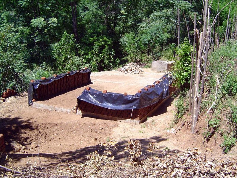 House under construction.