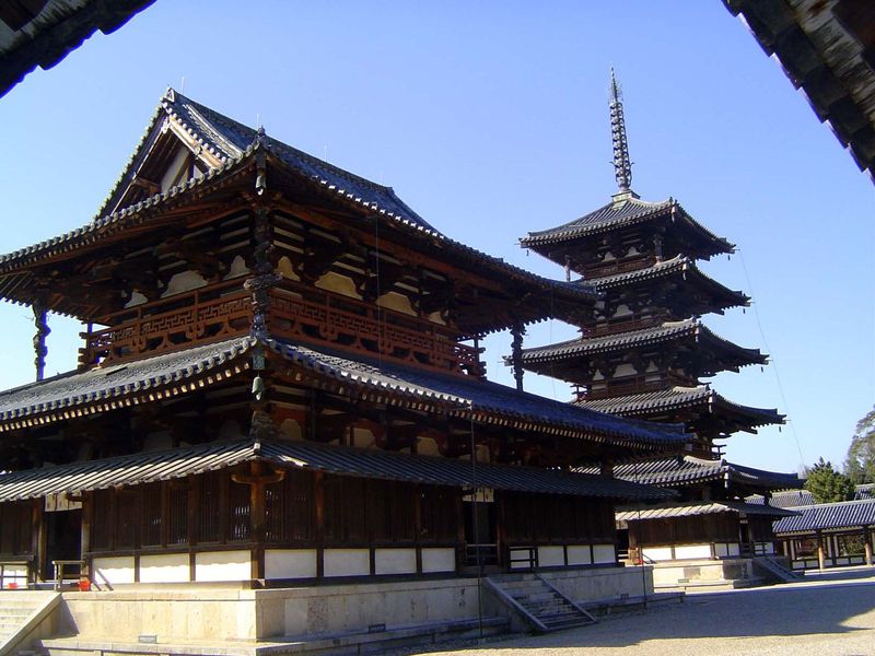 The two buildings, seen from the northeast.