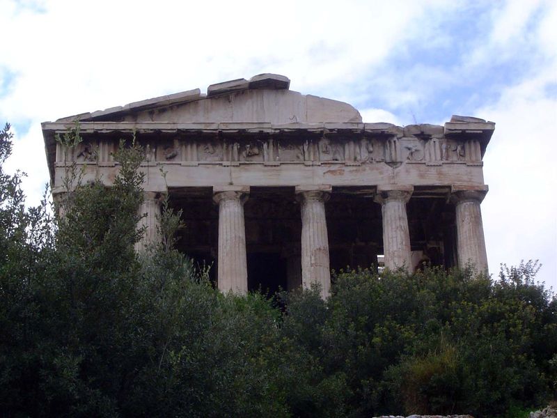 At the west end, the best preserved temple of classical antiquity: the Temple of Hephaestus.