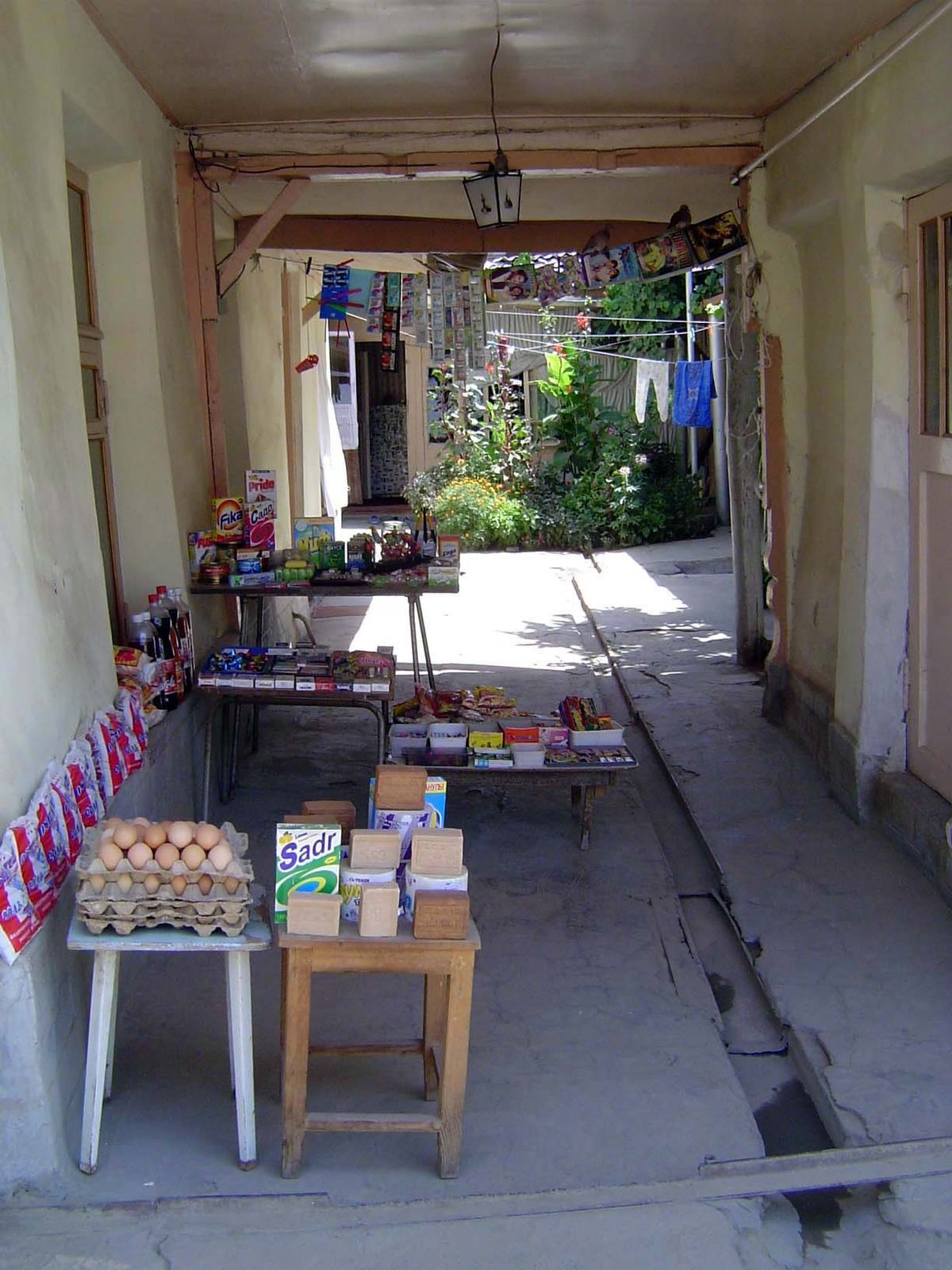 An improvised shop.