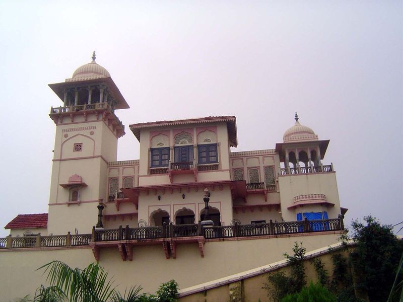 Princely families built hot-weather retreats here. This one, now a hotel, is Jaipur House.