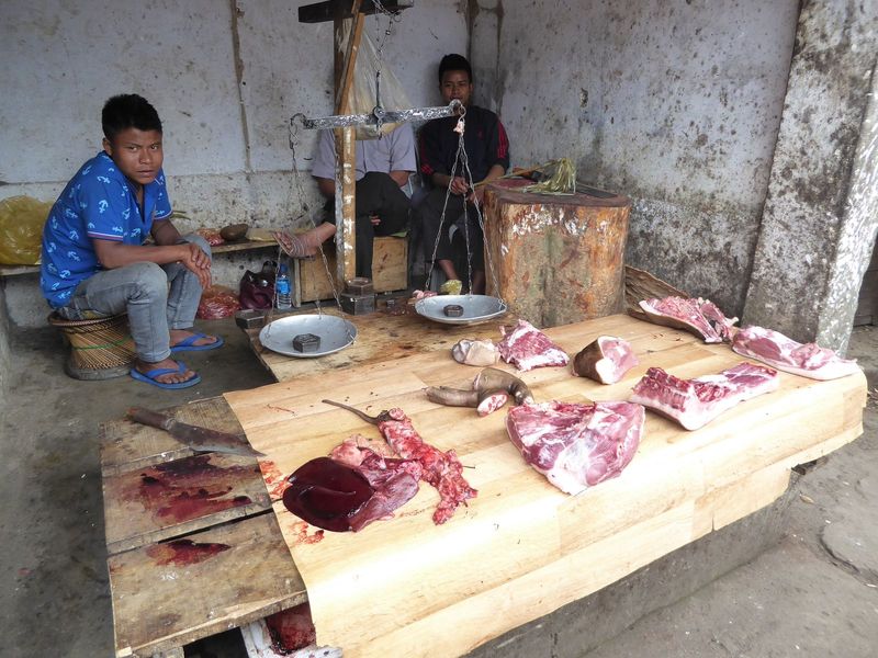 A butcher shop.