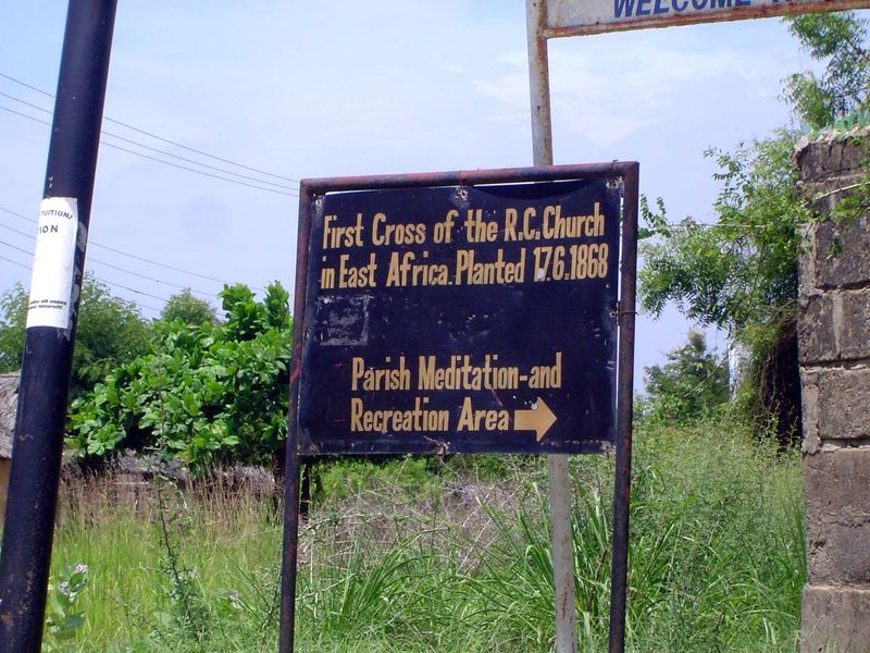 There's also the site of the first Catholic church in East Africa.