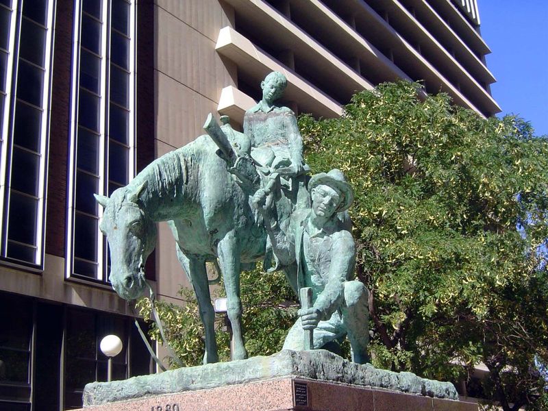Another monument, this one to the pioneers who staked their claims in 1889.