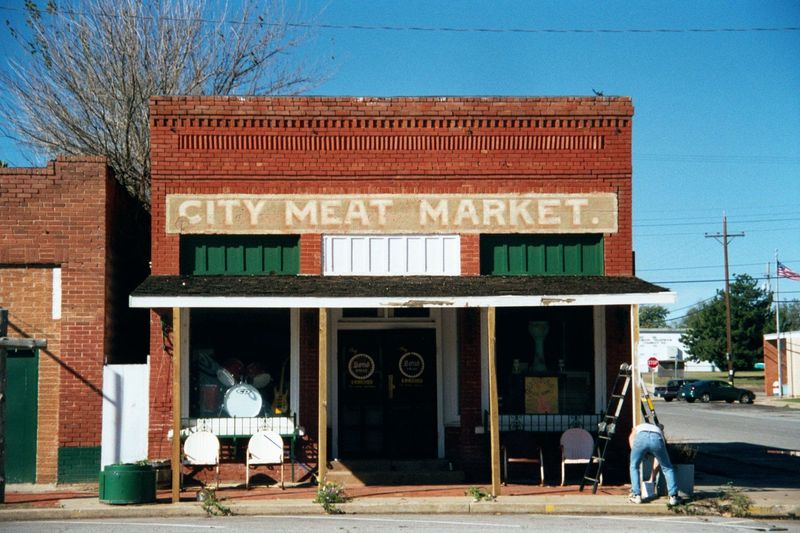 Down the street a block: an antique store in the old butcher shop.