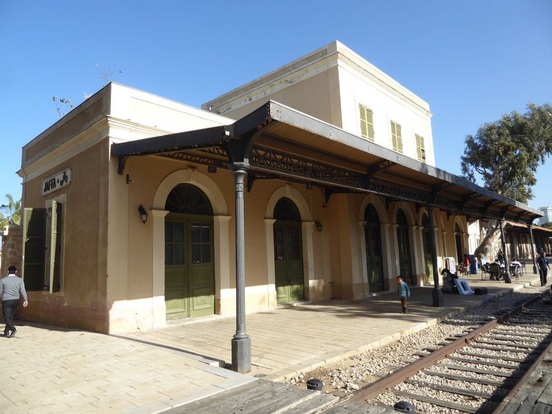 We've moved about half a mile to the north. This is the train station from which narrow-gauge trains ran to Jerusalem from 1892 until 1948. 