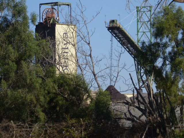 Here's Perilya's active South Mine, four miles away. Ore comes from working faces three miles deep.