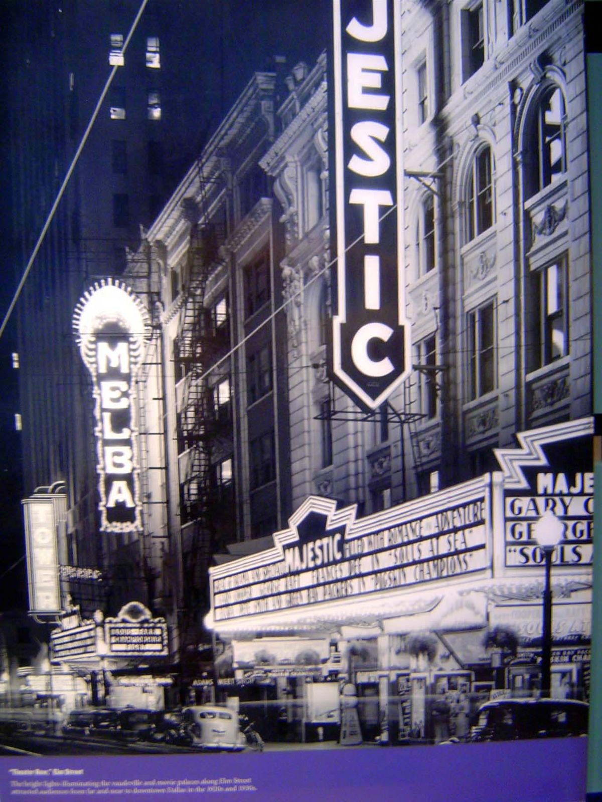 The Majestic in 1937, the year that "Souls at Sea," with Gary Cooper, was released. Next door was the Melba and beyond were the Tower, Palac