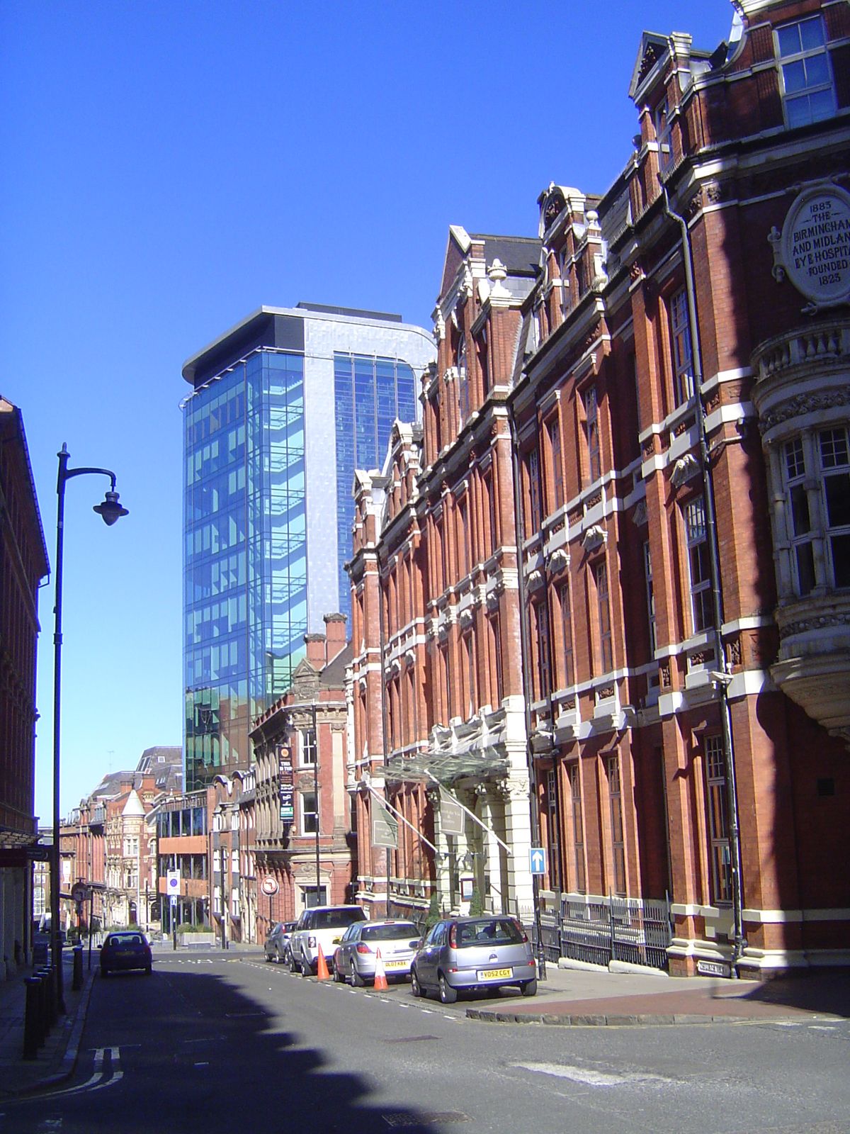 Cheek by jowl: the Eye Hospital, now the Hotel du Vin, next to the glassy building known as 45 Church Street and occupied mostly by Jones La