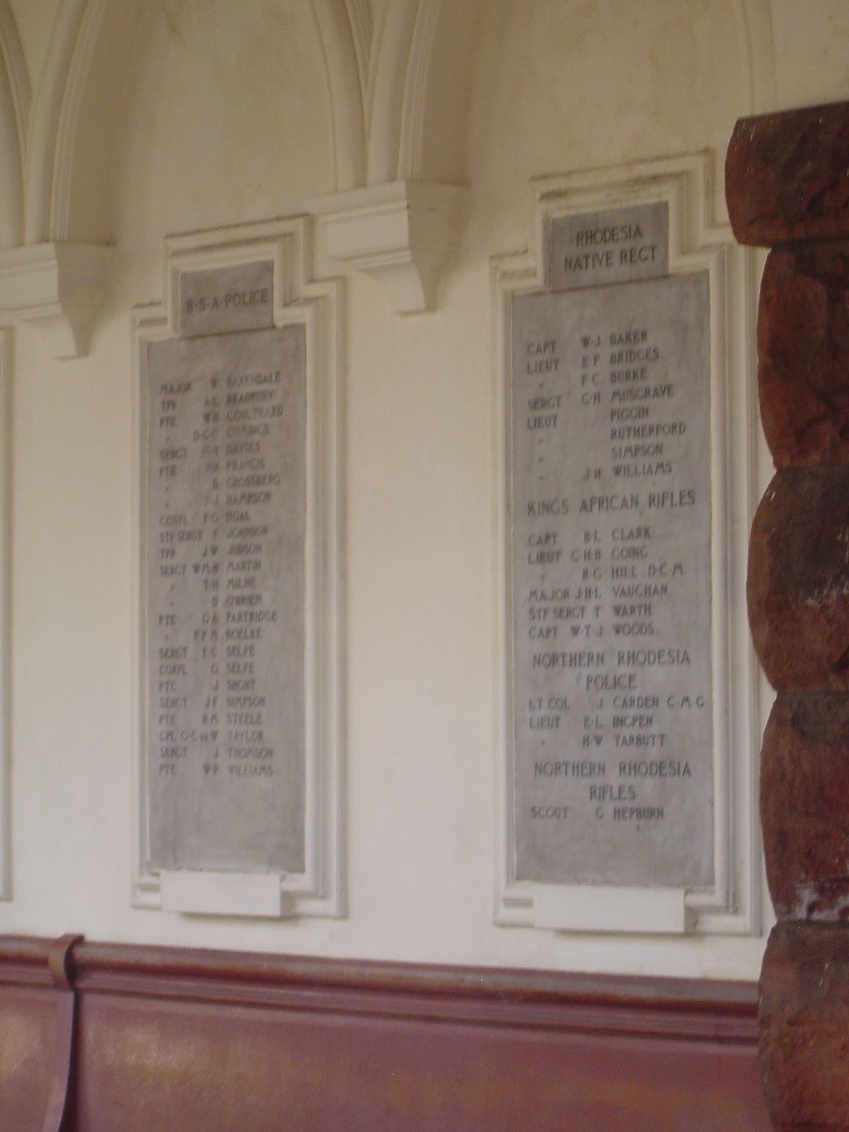 These at least are legible. BSA refers to British South Africa, Rhodes' company.