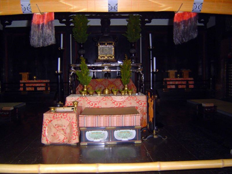 Inside, an altar.