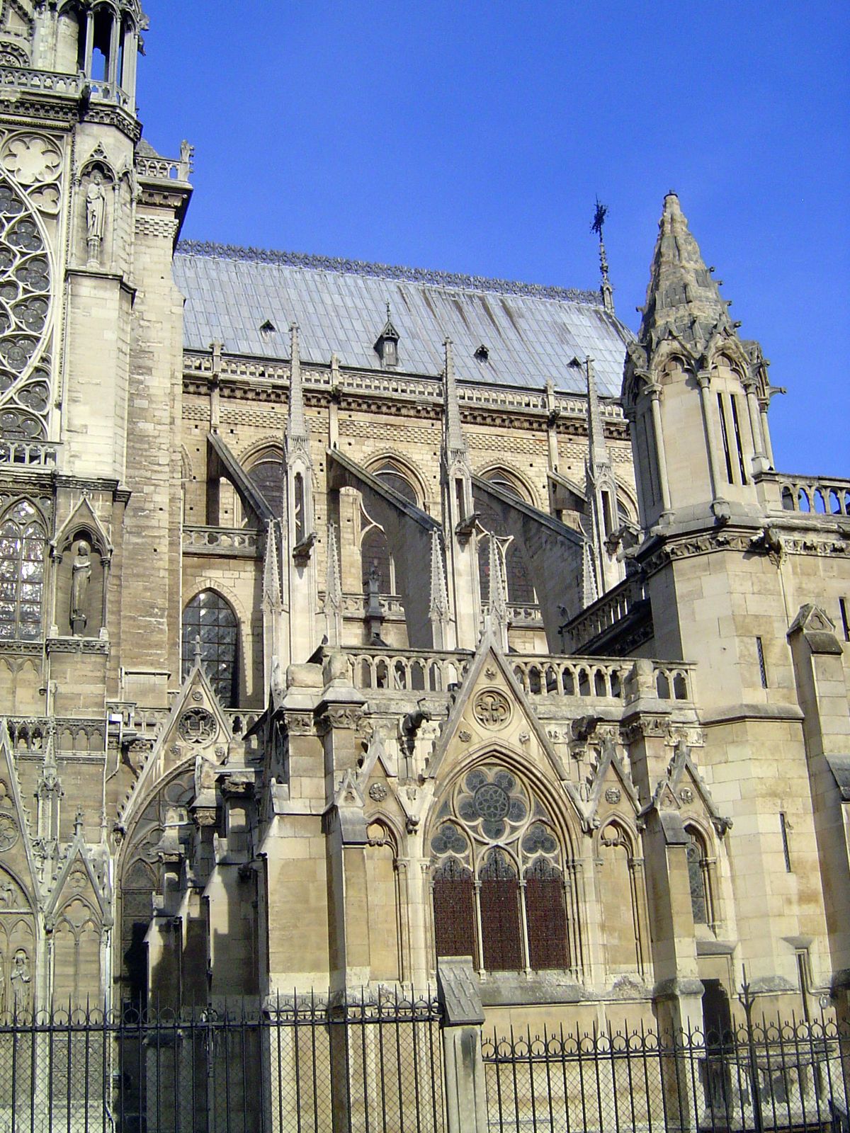 The choir is almost as long as the nave.