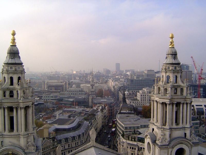 From the top, looking west.