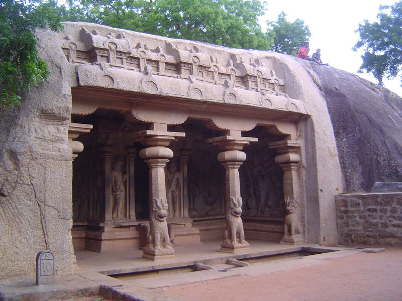 Here's another temple, named for Varaha, Vishnu's boar incarnation. Door guardians stand on either side of the now-empty sanctum. The guard 