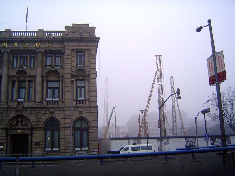 The same, taken in February '07, with cranes getting to work.