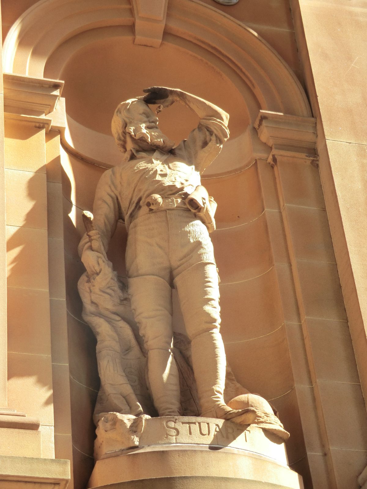 His neighbor is John McDouall Stuart, the first man to traverse Australia from south and north and back again. In his wake came the overland