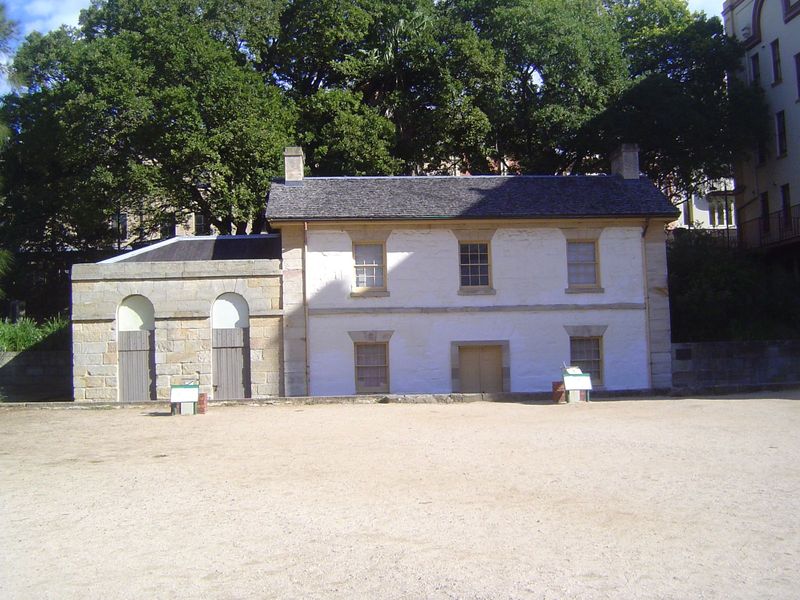 Greenway may have designed this, too. It's Cadman's Cottage, built of sandstone about 1815 as a coxswain's barracks and the only building su