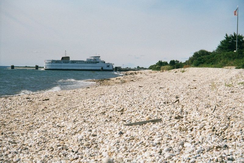 The ferry from New London, Connecticut, docks just a few hundred yards beyond Orient Point, on the south or Gardiner's Bay side.