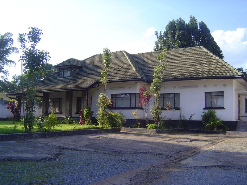 As for the living, some were very comfortable in the old Northern Rhodesia. The paving hints at later decline.
