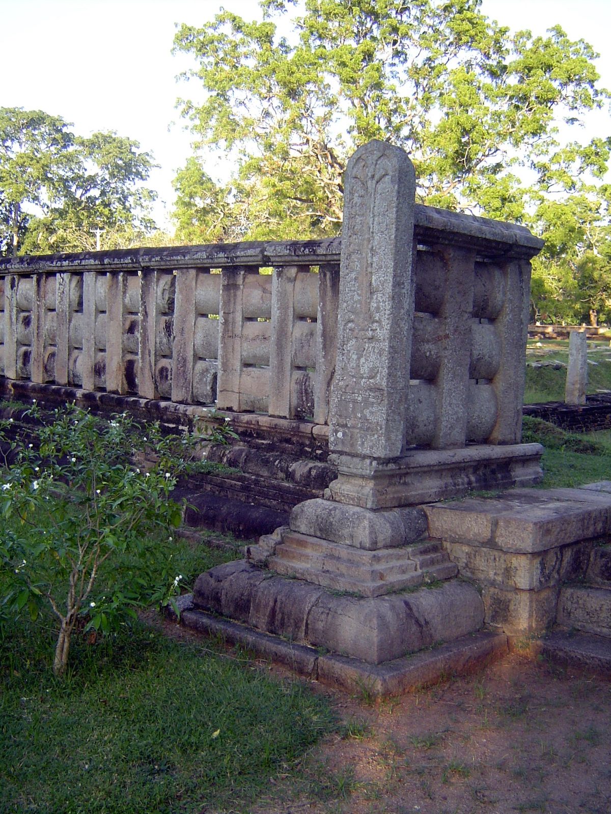So, too, is this classic Buddhist railing at Jetavana. It may have surrounded an image house with a statue of the Buddha, such as those that