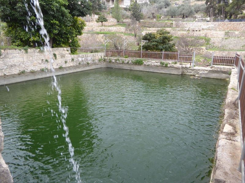 The water then runs into a pool, where it is held overnight for use the following day.