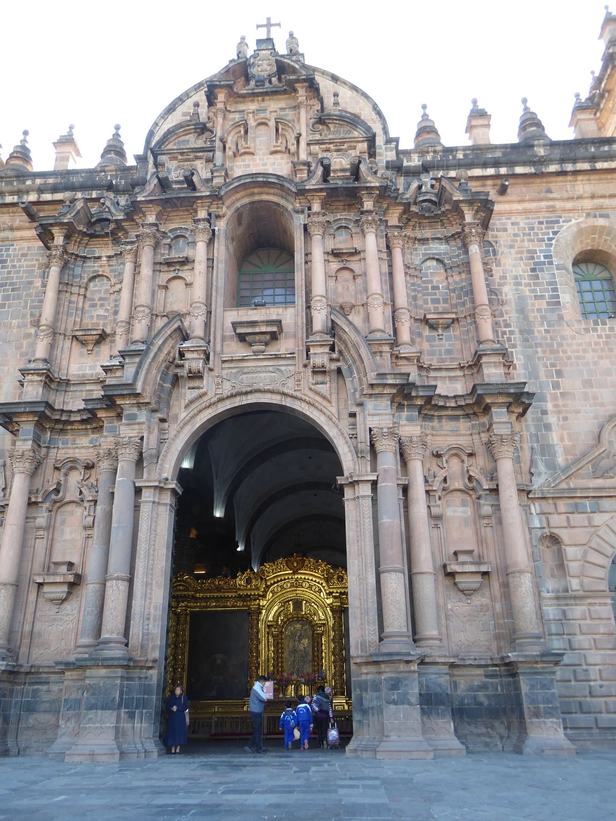Lots of guards wander the premises, ready to pounce on anyone with a camera. "Security" is their explanation. The main door of the cathedral