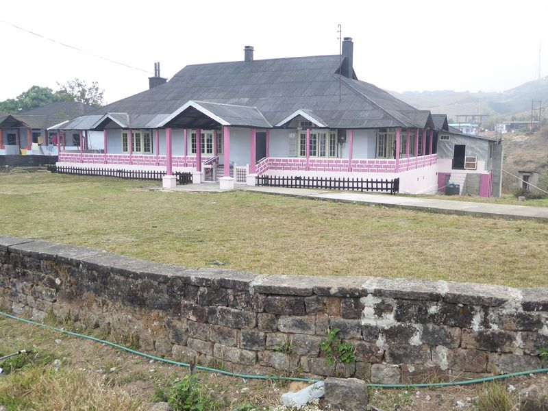 A good-sized bungalow must have helped a lot during the interminable monsoon downpours. When the pink was added is anybody's guess.