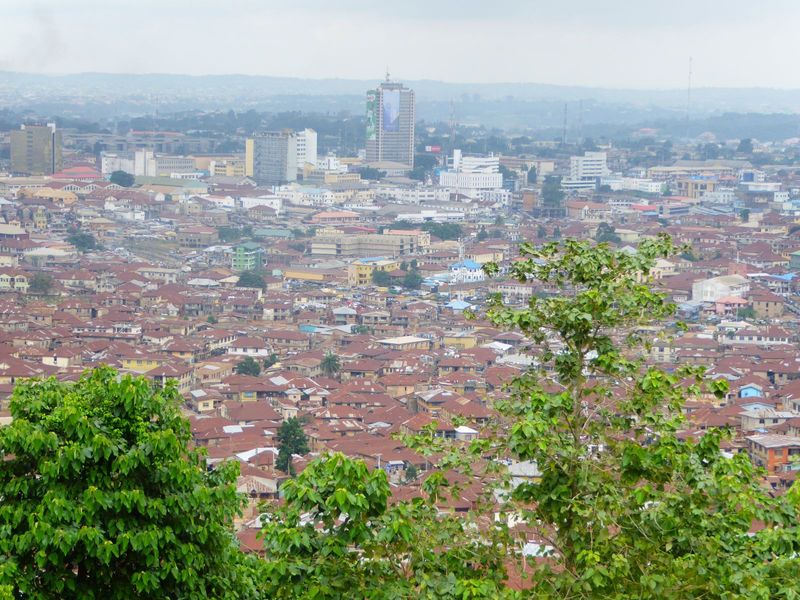 From the tower toward the commercial center.