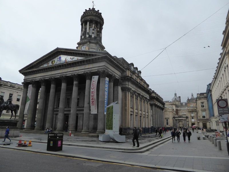Three blocks west and half the way back to Buchanan, this is Glasgow's Gallery of Modern Art, built in 1780 and enrobed fifty years later to