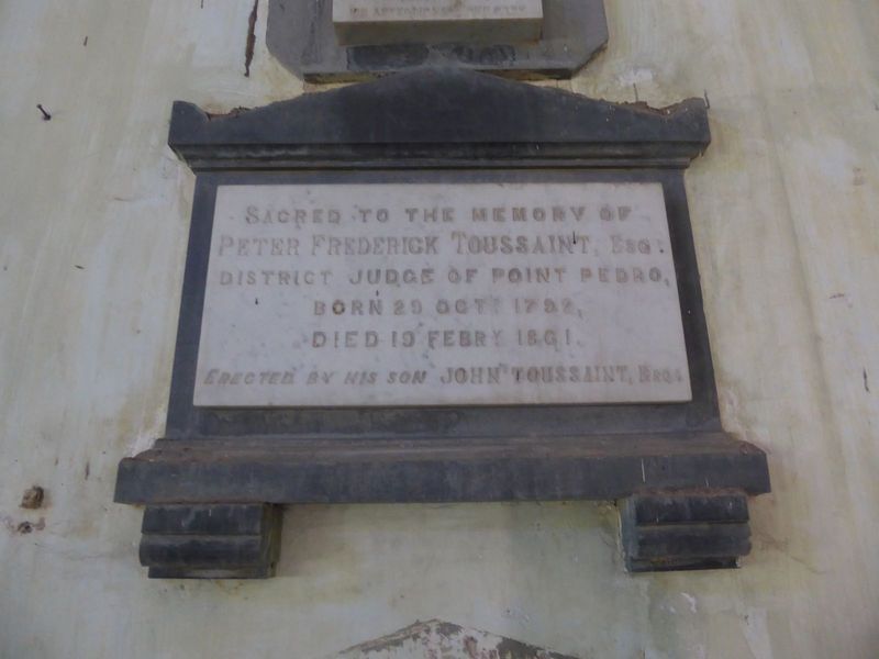 One of Toussaint's pallbearers was the Rev. Pargiter, whose wife Charlotte had died a dozen years earlier. Leave it to J. Penry Lewis to dig