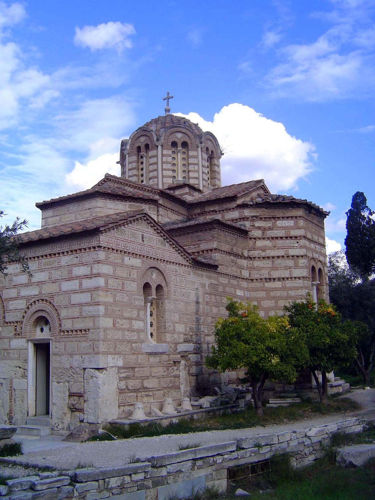 The Church of Agioi Apostoloi, or the Holy Apostles, was built in the agora about 1000 A.D.