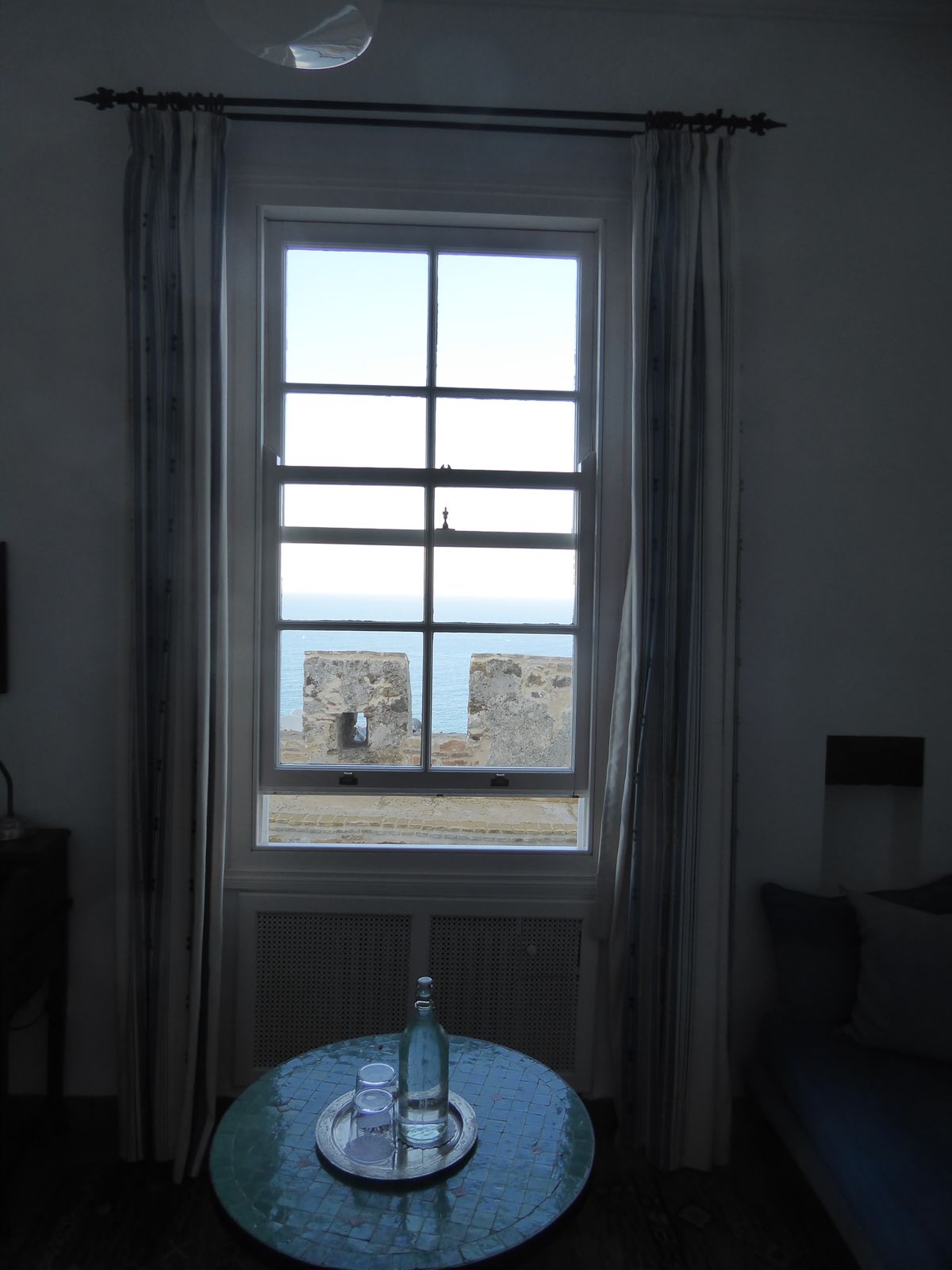 There's a boutique hotel up here, right on the city wall.