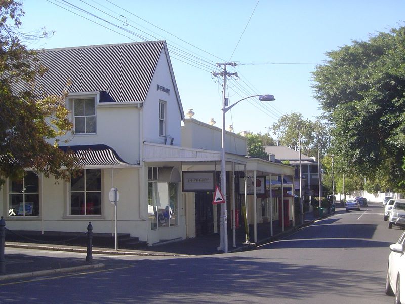 The center of the village is here, at the intersection of Durban and Wolfe.