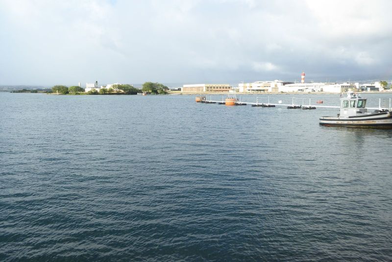 The view may not be perfect—that's Ford Island—but the water's calm.
