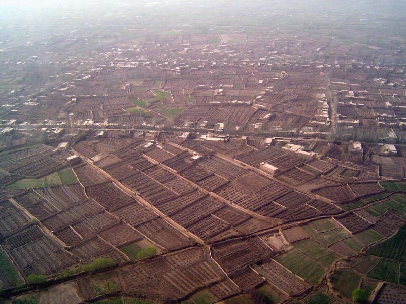 An air view of the oasis.
