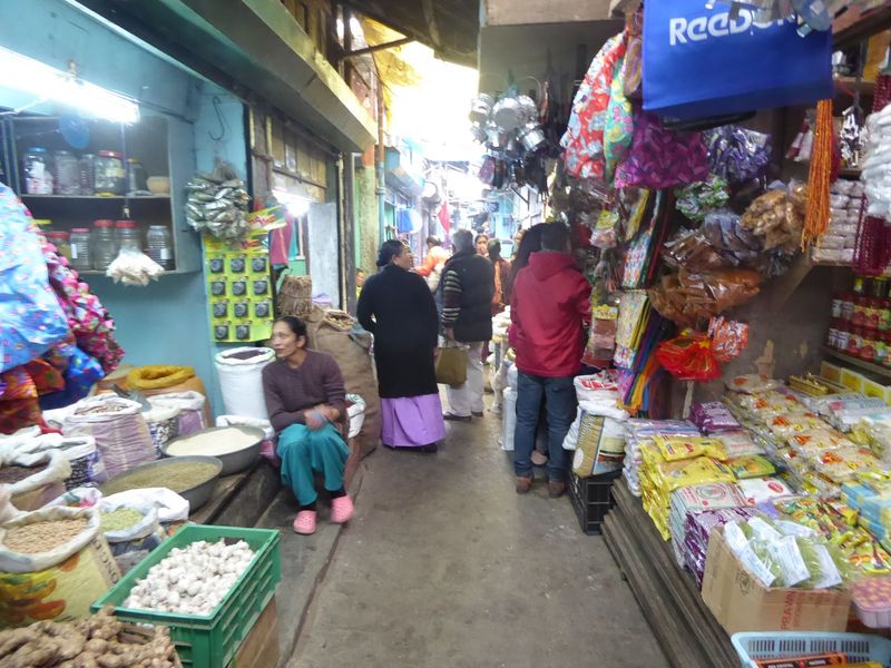 The taxi stand adjoins the bazaar.