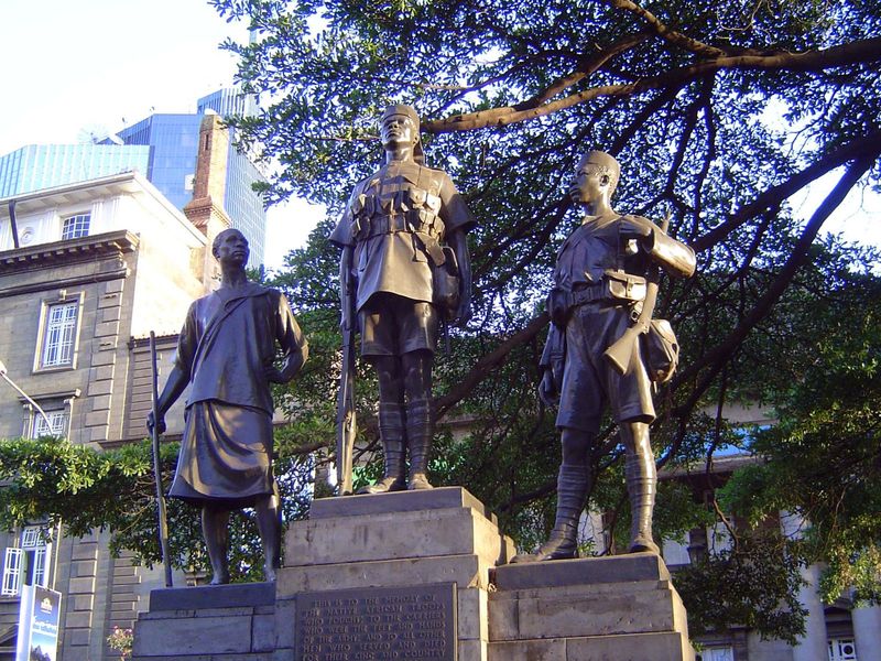 Speaking of war graves, the Commonwealth War Graves Commission erected this monument to African forces. A different statue, with a considera