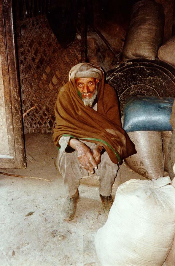 A customer waits for his grain to be milled.