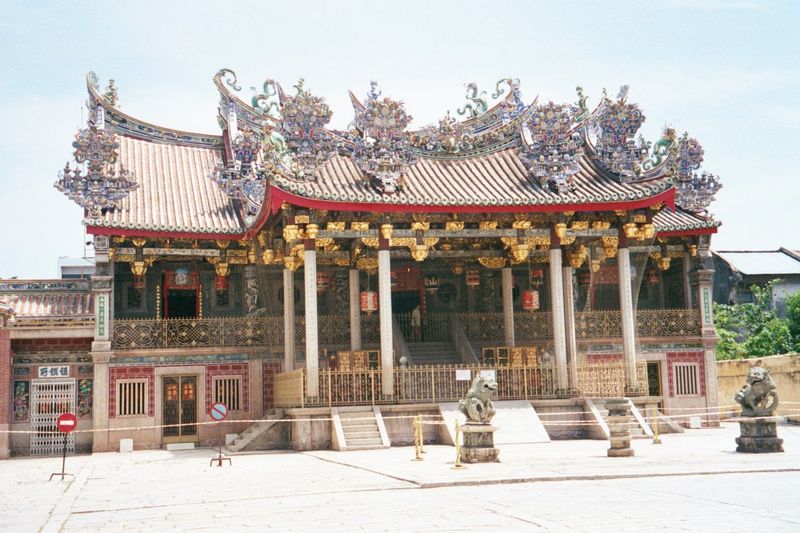 There's plenty of money spent on upkeep of George Town's temples, including the famous Khoo Kongsi, shown here while closed for restoration 