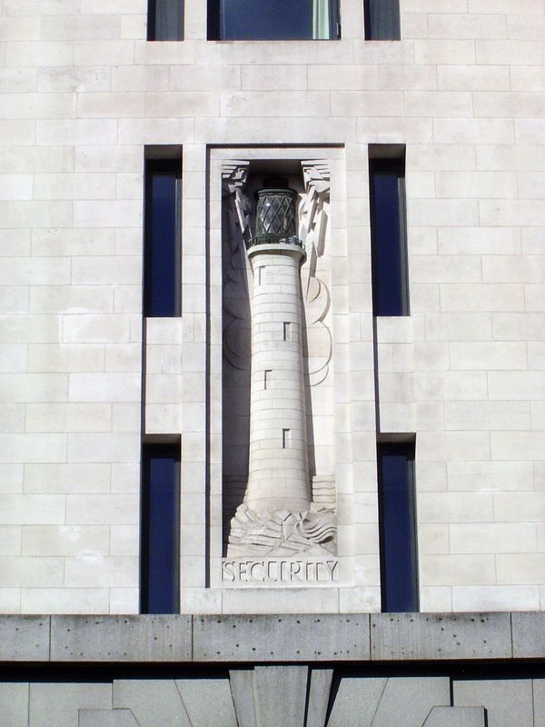 The emblem makes sense: this was the home of the Abbey Road Building Society, later Abbey National. The website of its Parkview reincarnatio