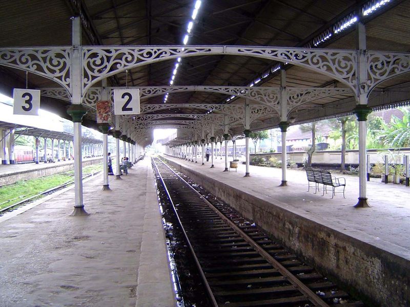 The Kandy station still sees a dozen trains daily.