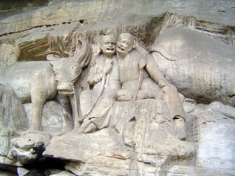 By the fifth episode, the ox willingly follows his master, represented here by a couple.