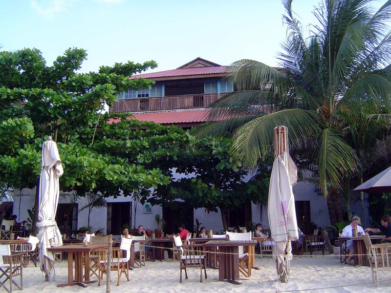 View of the same building from the beach.
