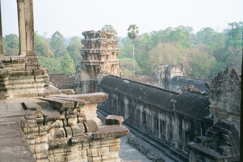 Up top, finally, and looking southeast over the walls of the second and first levels.